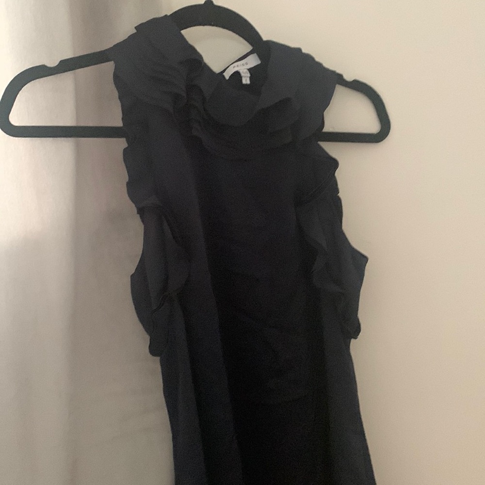 Reiss Dallas Ruffle Sleeveless Blue Top Size 6